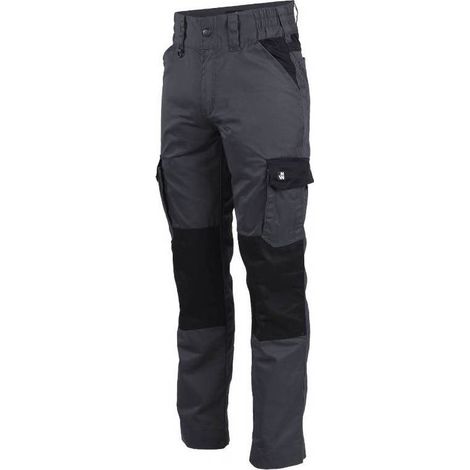 Pantalon de Travail Cirrus - Taille 40 - Gris/Noir - Résistant et Confortable - D-Work