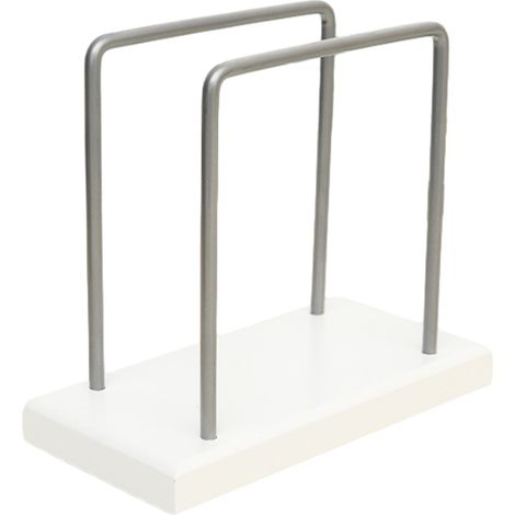 1 Porte-serviettes, Bois d'acacia et fil métallique, Design moderne, Base stable avec patins silicone, Cuisine et bureau (1/5)