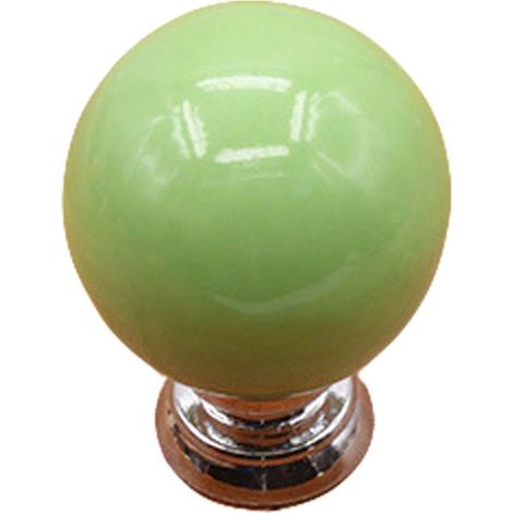 Poignée de Meuble en Céramique, Forme de Cerise pour Armoire et Tiroir, Accessoire Quincaillerie Vert, Lot de 1 (1/2)