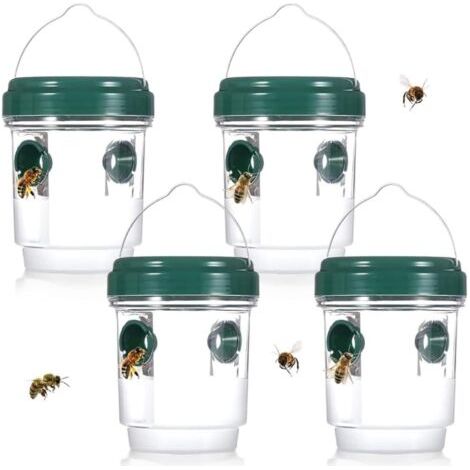 4-piece wasp trap set, trap for Asian giant hornets, removable and reusable wasp trap--DTEKGAZ