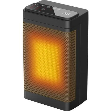 RHG Chauffage portatif, radiateur électrique 1500 W avec radiateur soufflant oscillant, minuterie et télécommande