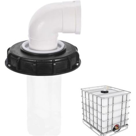 90° Couvercle de Réservoir IBC avec Filtre en Nylon Lavable pour Réservoir d'eau de Pluie IBC 1000 litres, Filtre À Couvercle IBC Accessoires de Réservoir IBC, Filtre à Eau de Pluie en Nylon 165 mm (1/4)