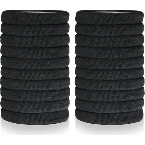 Elastique Cheveux, 100 Pcs Elastiques à Cheveux en Coton Sans Couture, Élastiques Chouchous Elastiques Sans Métal pour Femmes&Hommes (1/4)