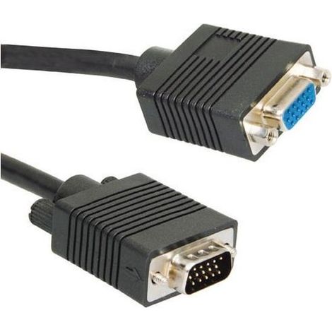 Câble VGA mâle-femelle, 2,5 mètres, HD 1680x1050, 15 broches