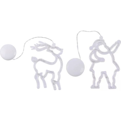 Décorations lumineuses de Noël pour fenêtres, guirlandes lumineuses à ventouses, décorations de Noël pour fêtes, cadeaux lumineux pour la chambre à coucher (1/5)