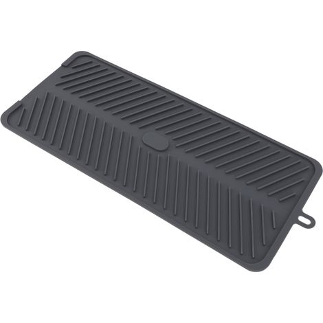 Tapis de séchage en silicone épais résistant à la chaleur, pliable, imperméable, multi-usages pour évier de cuisine et bar (1/5)