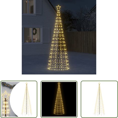 Lumière de Noël - Sapin de Noël à LED avec piquets 570 LED blanc chaud 300 cm (1/5)