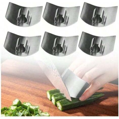 6-piece stainless steel finger guard, finger guard for cutting food, finger guard for high-quality cutting tools, finger guard for cutting, dicing and chopping.--BIEMMEDUE (1/4)
