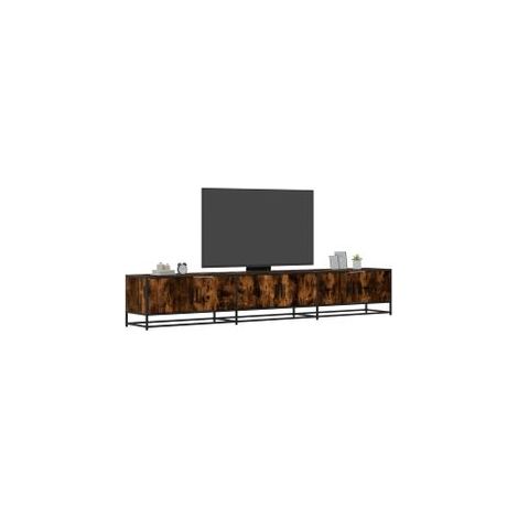 Meuble TV chêne fumé 240x35x41 bois d'ingénierie (1/5)
