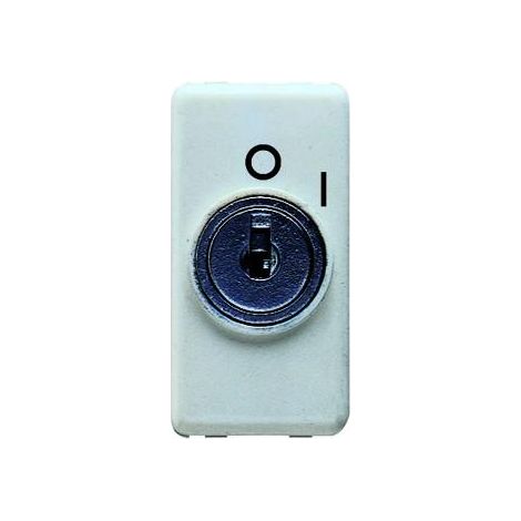 BOUTON-P.AVEC CLE' 1P 10A NO SY/WT GEWISS GW20530