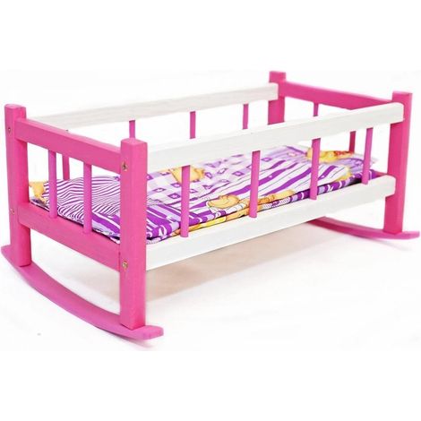 Cuna mediana con ropa de cama MIX.