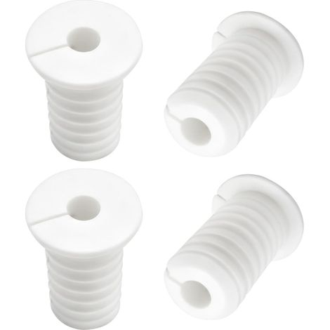 Lot de 4 passe-câbles blancs, 19 mm (3/4 pouce), set de passe-fils mural pour câbles Ethernet, TV, gestion des câbles, cache-trou étanche (1/5)