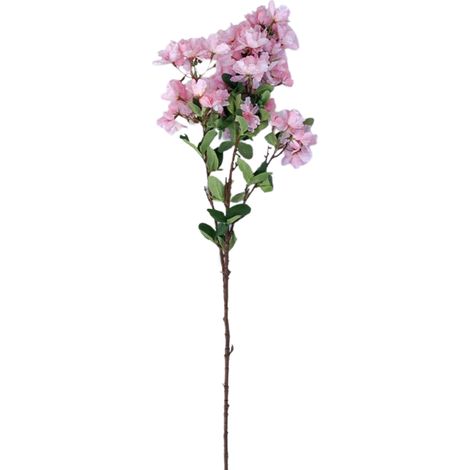(Hellrosa) (Biegbare Krümmung bis zu 60 cm) Dichter künstlicher Baum mit hohen Ästen aus Kreppmyrte und Pfirsichblüten, zur Wanddekoration oder als Gartenhintergrund. Künstliche Seidenblumen. (1/2)