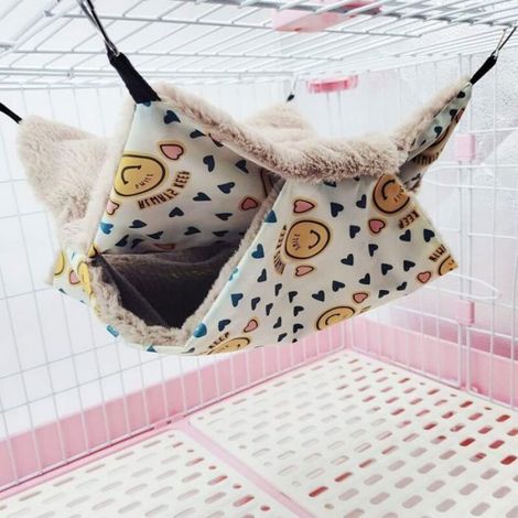 Hamac Double Couche - Pour Cages Petits Animaux - 20 x 20 cm - Idéal Rats Souris Cochons D Inde Hamsters - 1 Pièce (1/5)