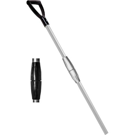 Verde - Manico telescopico da scuderia  in allumino 75-115 cm con maniglia in plastica