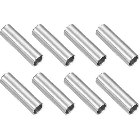 8Pcs Entretoise 3/8" OD x 5/16" ID x 1-3/8" Longueur Argent (1/5)