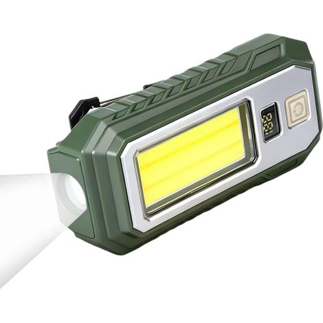 Lampe De Travail Rechargeable Torche Magnétique Lumineuse 1200mAh Lampe de Tente Rechargeable avec Affichage Numérique Pour Travail Dépannage Garage Tente Randonnée Et Panne De Courant (1/5)