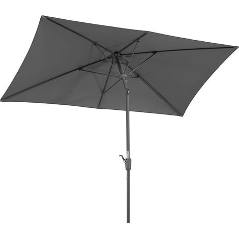 Schneider Ombrellone Tunis, Antracite, 270 x 150 cm Rettangolare, 742-15, Struttura in Acciaio, tettuccio in Poliestere, 5,8 kg (1/5)