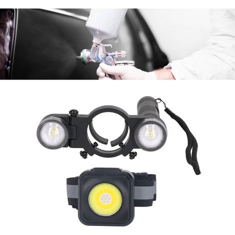 Lampe de travail portable 2 en 1 pour pistolet à peinture + lampe pour réservoir de peinture, éclairage réglable pour pistolet à peinture de voiture (1/5)