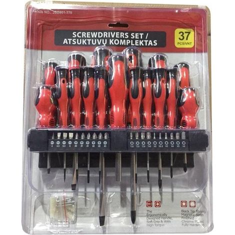 Set tournevis Bosch multicolore 37 pièces ergonomique