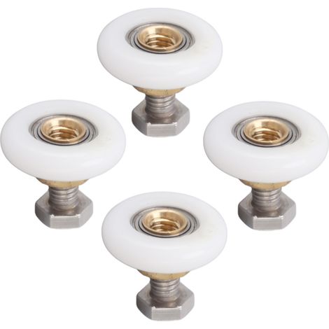 Lot de 4 roulettes de porte de douche, galets de 25 mm pour porte de douche en verre de salle de bain. (1/5)