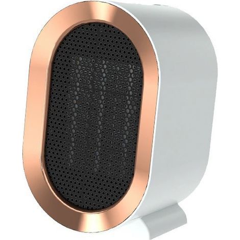 Chauffage soufflant céramique 1200 W pour chambre et pièces entières, petit radiateur PTC en céramique pour la maison, chauffage intelligent en 3 secondes, 2 modes - Blanc