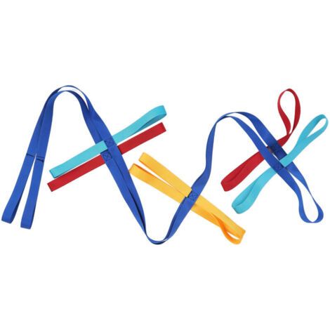 Corde de marche colorée pour enfants, matériau en sangle résistant, espace suffisant pour les activités préscolaires, fixation stable.