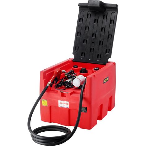 VEVOR Serbatoio Benzina Diesel Portatile 182L, Serbatoio Rifornimento Carburante, Pompa di Trasferimento 12V, 40 L/Min, Tubo Flessibile 4 m, Pistola per Rifornimento per Veicoli Settore Agricolo (1/5)