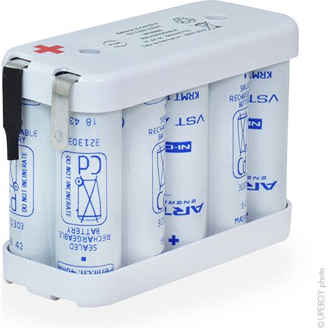 batterie - eclairage secours - 10 x aa vt 10s1p - 12 volts - 800mah - enix energies mfn0059 (1/5)