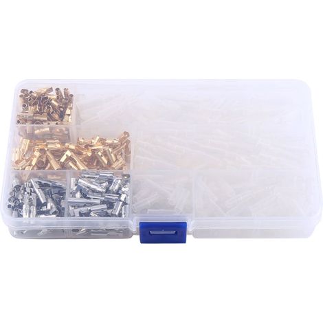 100 paires de cosses mâles et femelles en laiton de 3,9 mm pour câbles de moto, avec gaine isolante (1/4)