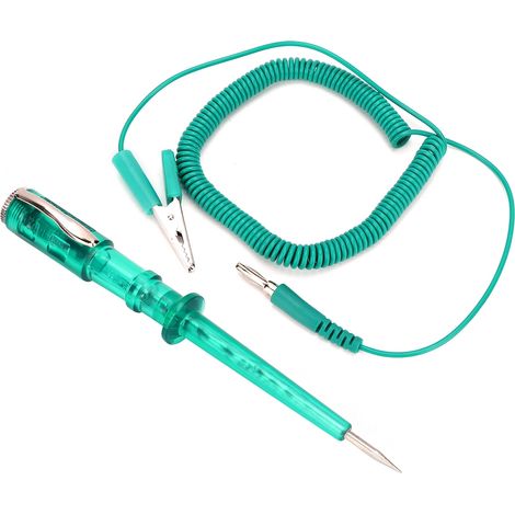 Testeur de circuit de tension automobile universel 6V-24V, stylo de test à sonde automobile, outil de réparation d'ampoules (vert) (1/5)