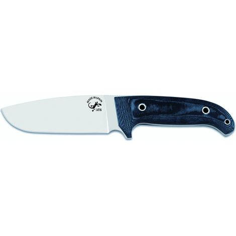 Couteau Salamandra 242221, mango mikarta toile de 13 cm, 270 grammes, total 25,7 cm, une pièce, comprend couverture en cuir + mouchoir dessin.