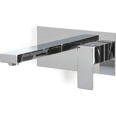 Milano Arvo Wall Mounted Basin Mixer Tap - Chrome