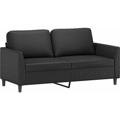 Canapé  Sofa à 2 places Noir 140 cm Similicuir