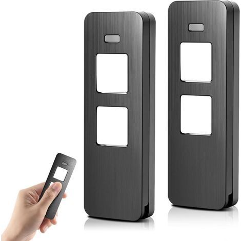 Lot de 2 télécommandes 868 MHz compatibles avec Sommer Pearl Twin S10019-00001, pour motorisation de porte de garage d'été, 2 canaux Hansender pour SOMloq2/4018V000 4/4015862001900 (1/5)