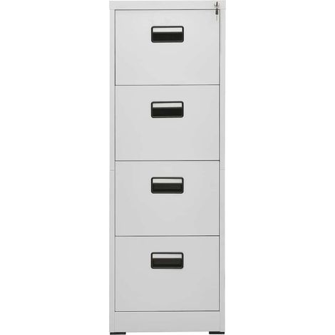 Maison Exclusive - Armario archivador de acero gris claro 46x62x1 (1/5)