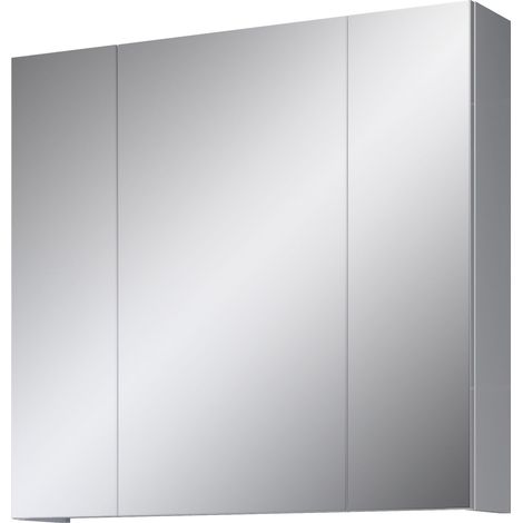 Armoire à pharmacie blanche avec miroir Divone 80 cm (1/5)