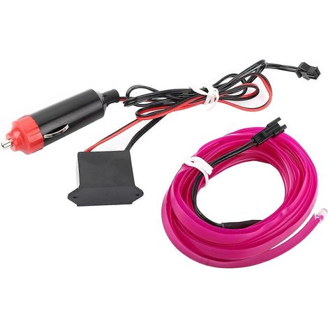 Bande lumineuse décorative pour voiture, éclairage intérieur LED EL, pièces de modification pour voiture, violet (1/4)