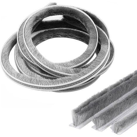 Joint de porte autocollant - DOK - 10m - 7x12mm - Brosse étanchéité - Anti-insectes - Isolation phonique (1/5)