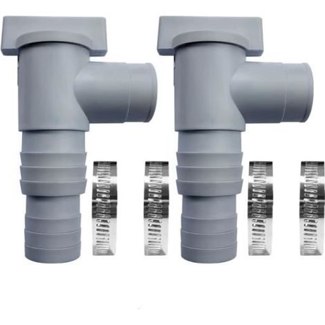 KLVGTIFS PUVanne d'entretien/d'arrêt pour Piscine avec Raccord de Tuyau de 32/38mm, Vanne Piscine Double Split Tuyau Valve Plunger (1/4)