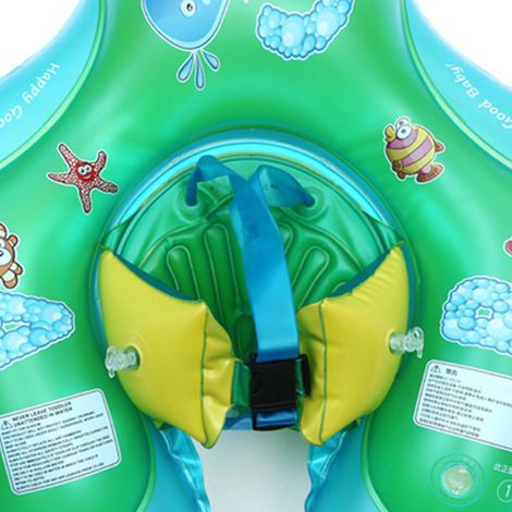Aufblasbarer Babyschwimmring, schwimmendes Spielzeug für Kinder von 6 bis 36 Monaten, Maße 61 x 57 cm (1/5)