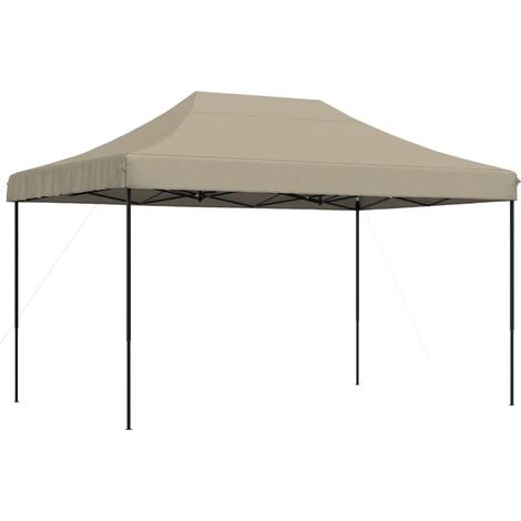 Tonnelle de jardin,Tente de réception pliable escamotable taupe 440x292x315 cm CFW63972 (1/5)