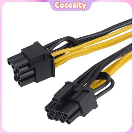 Cocosity Câble d'alimentation de la carte graphique 6 broches femelles à double 8 broches (6 broches) ou 2 informatique rangement (1/4)