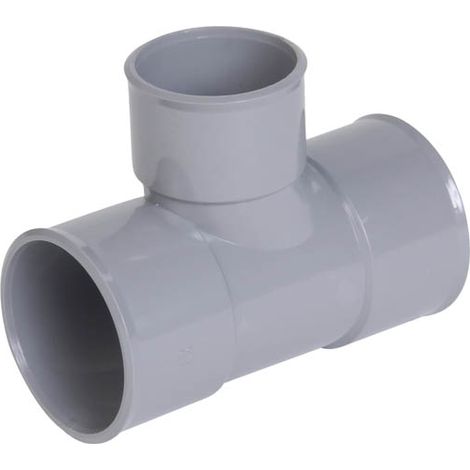 Nicoll – Té pied de biche réduit 87°30 PVC femelle-femelle Ø50/40 – Raccord évacuation en PVC lisse – Soudures sans faiblesse – Emboîtement facile