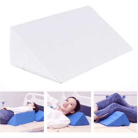 Oreiller en Triangle de Soutien Coussin Ergonomique pour Douleurs - Support Lumbar en Sponge 50cm Respirant Anti-Mite avec Couverture Zip (1/3)