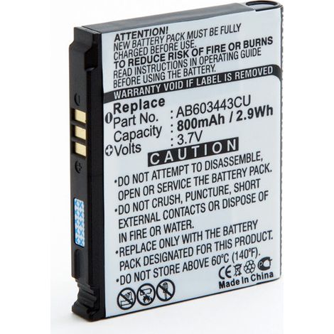 NX - Batterie téléphone, smartphone, GSM pour Samsung 3.7V 800mAh - AB603443CUAB603443C