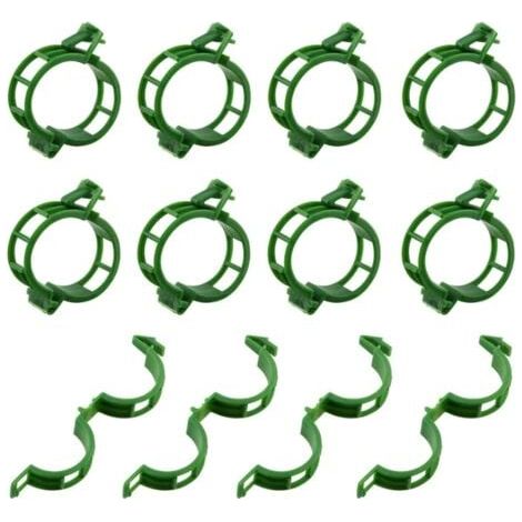 (Vert) 100 Pièces support de plante pour support de plante, clips d'attache de vigne en plastique, vignes pince fixe (1/5)