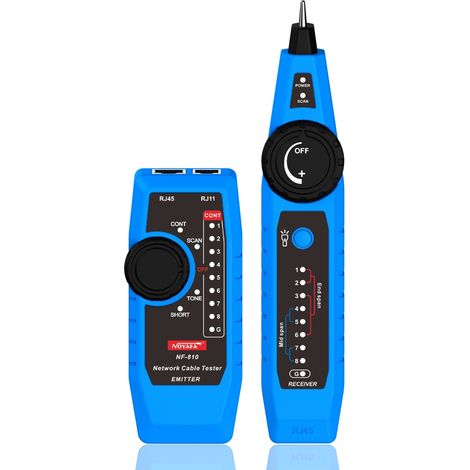 Le testeur de réseau multifonction Noyafa NF-810 est un traceur de câbles de réseau LAN Ethernet avec des fonctions de test de ligne téléphonique, de balayage de ligne électrique et de test de commuta (1/5)