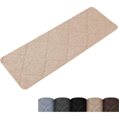 15er-Pack rutschfeste Treppenstufen, selbstklebende Treppenstufen für den Innenbereich, schneidbar und wiederverwendbar zum Schutz von Haustieren, älteren Menschen und Kindern (Beige, 55 x 19 cm)