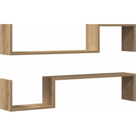 Maison Exclusive - Wandregale 2 Stk. Artisan-Eiche 100x15x20 cm H (1/5)